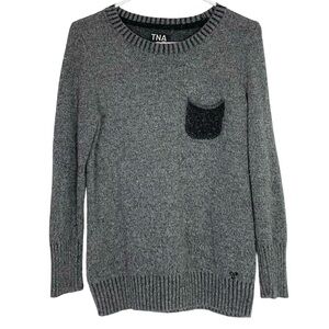 Aritzia TNA Heather Gray Crew Neck Sweater